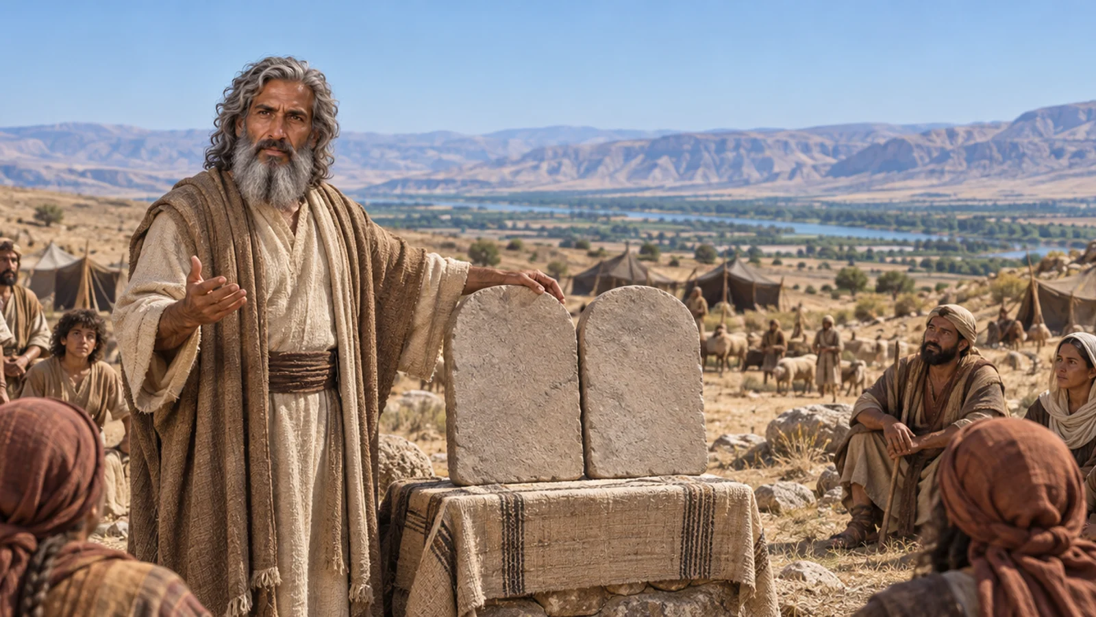 Illustratie bij: Mozes herinnert Israël aan de Tien Woorden.